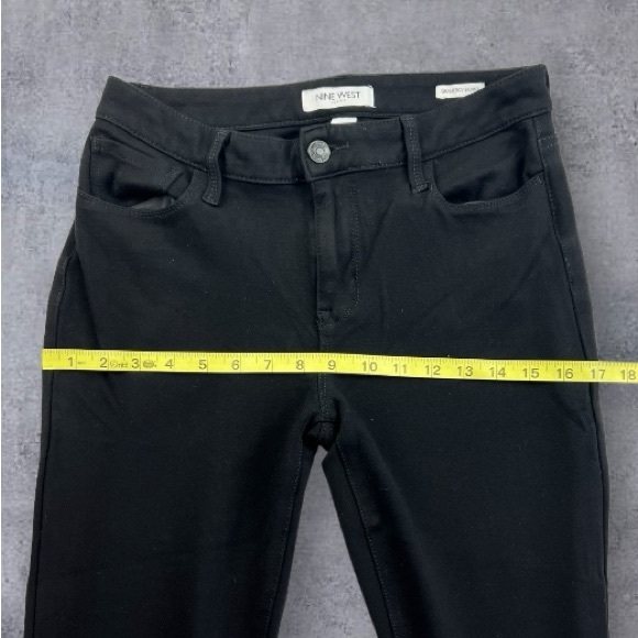Nine West Stretchy Gramercy Skinny Jeans Women's Solid Black - Picture 12 of 15